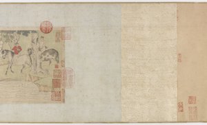 Hästar och hästskötare som korsar en flod, Yuan eller tidig Ming-dynastin, 1300-talet